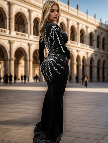 BLACK ROYAL – Robe noir brillant