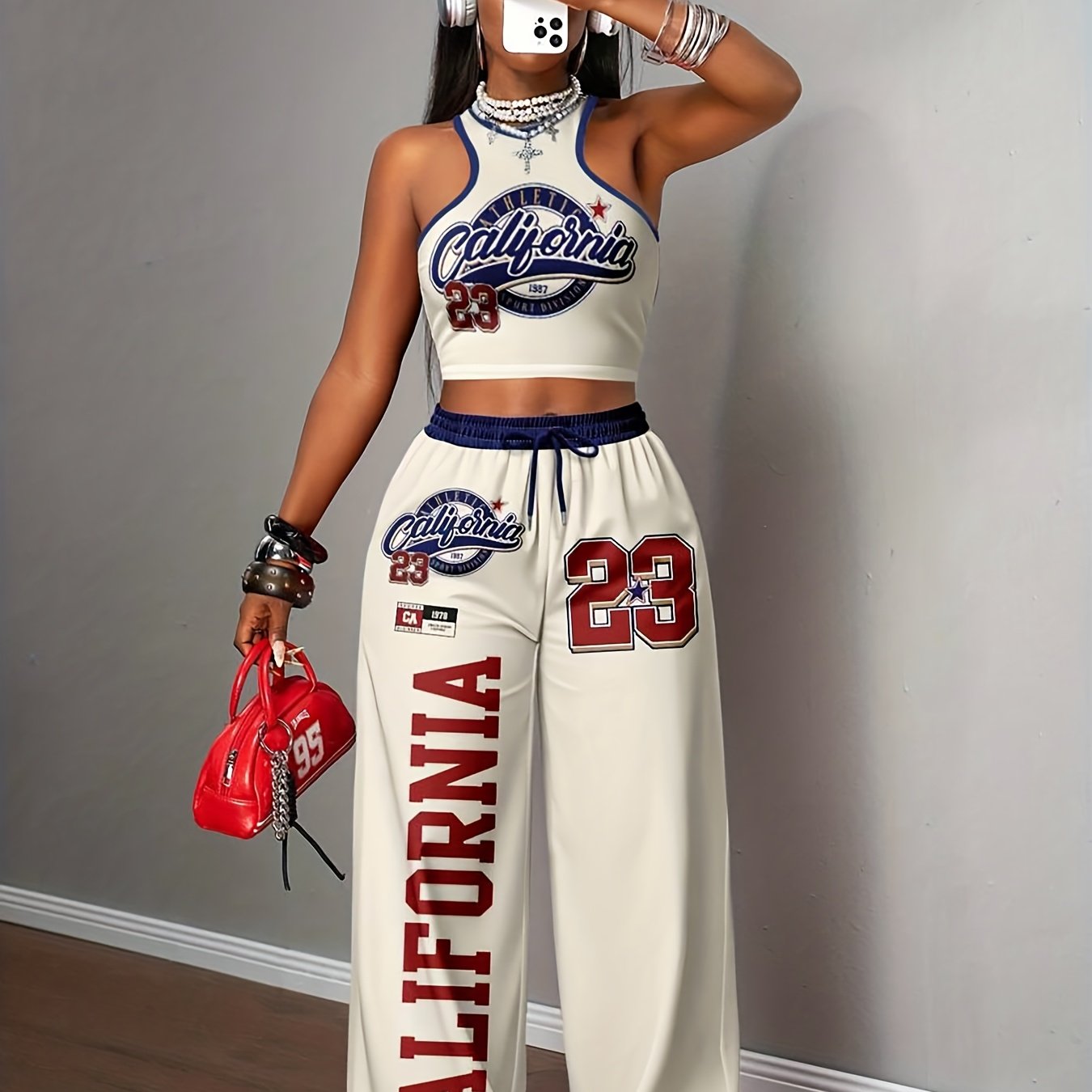 Numberia 2pcs Y2K - Pantalon + haut