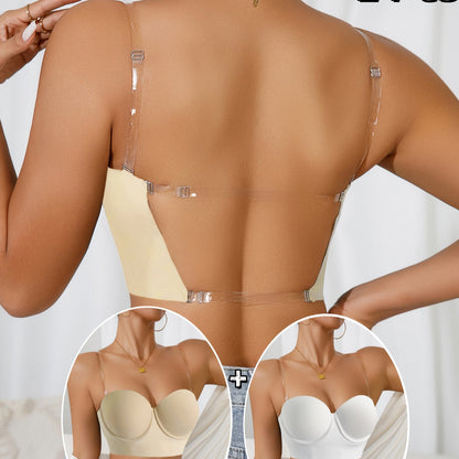 Sexy Backless  Pack 2 Soutien-Gorge Push-Up dos nu