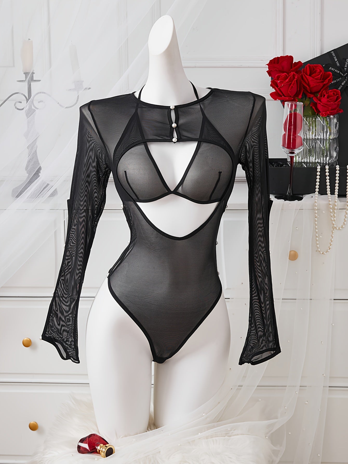 Body Perla Chic – Maille ornée de perles, élégance absolue.