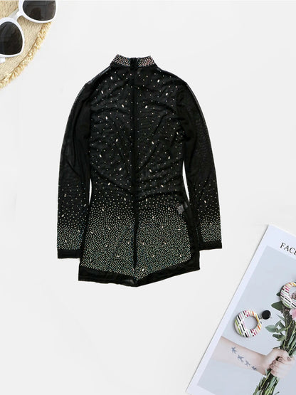 Sheery - Combinaison short élégant strass