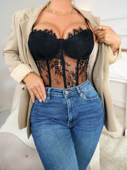Silhouette Envoûtante - corset dentelle Noir