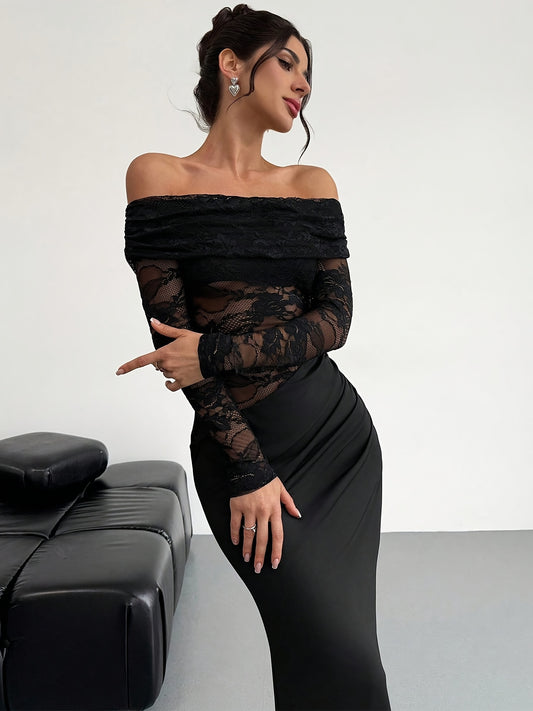 ONYX LACE – Robe noire dentelle