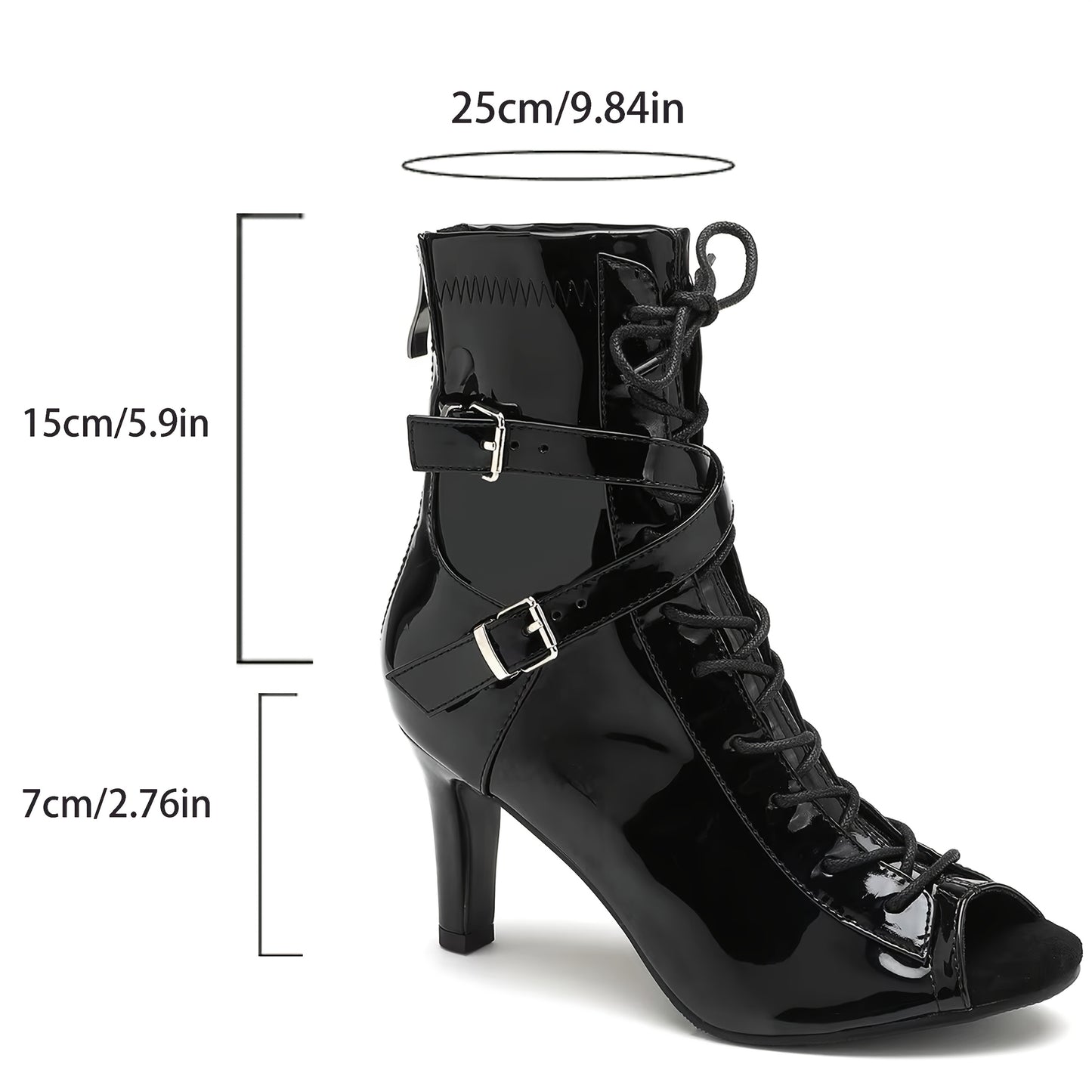 Jaizzy- Bottine simili cuir RUBBER/7cm