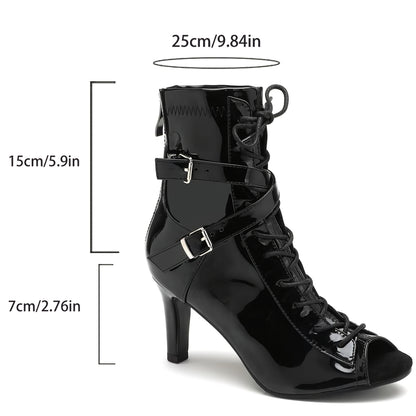 Jaizzy- Bottine simili cuir RUBBER/7cm