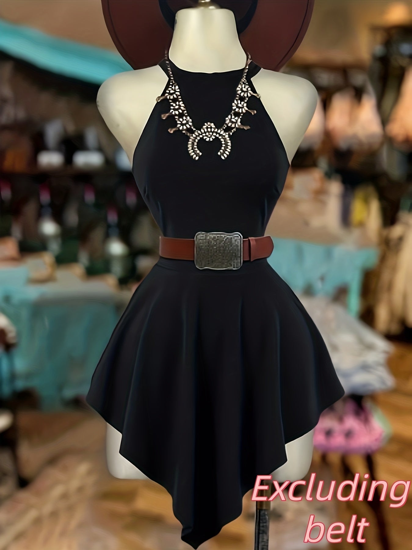 Robbyn- Robe sexy élégante sans manches à col halter