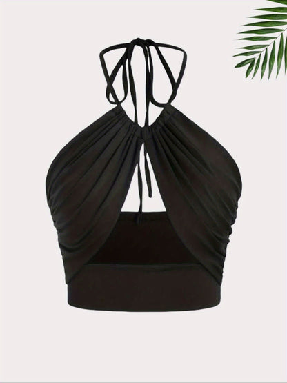 Halter-Duo haut dos nu+ jupe à volants