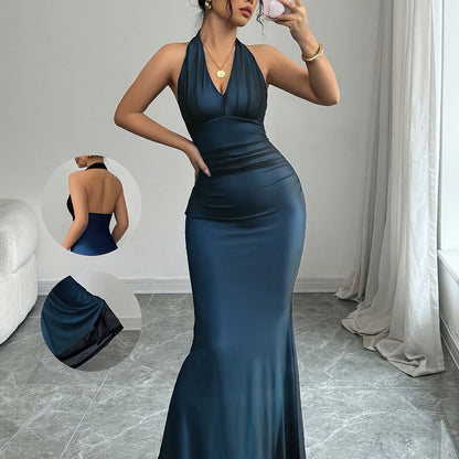 Lunaria – robe trapèze scintillante, dos nu