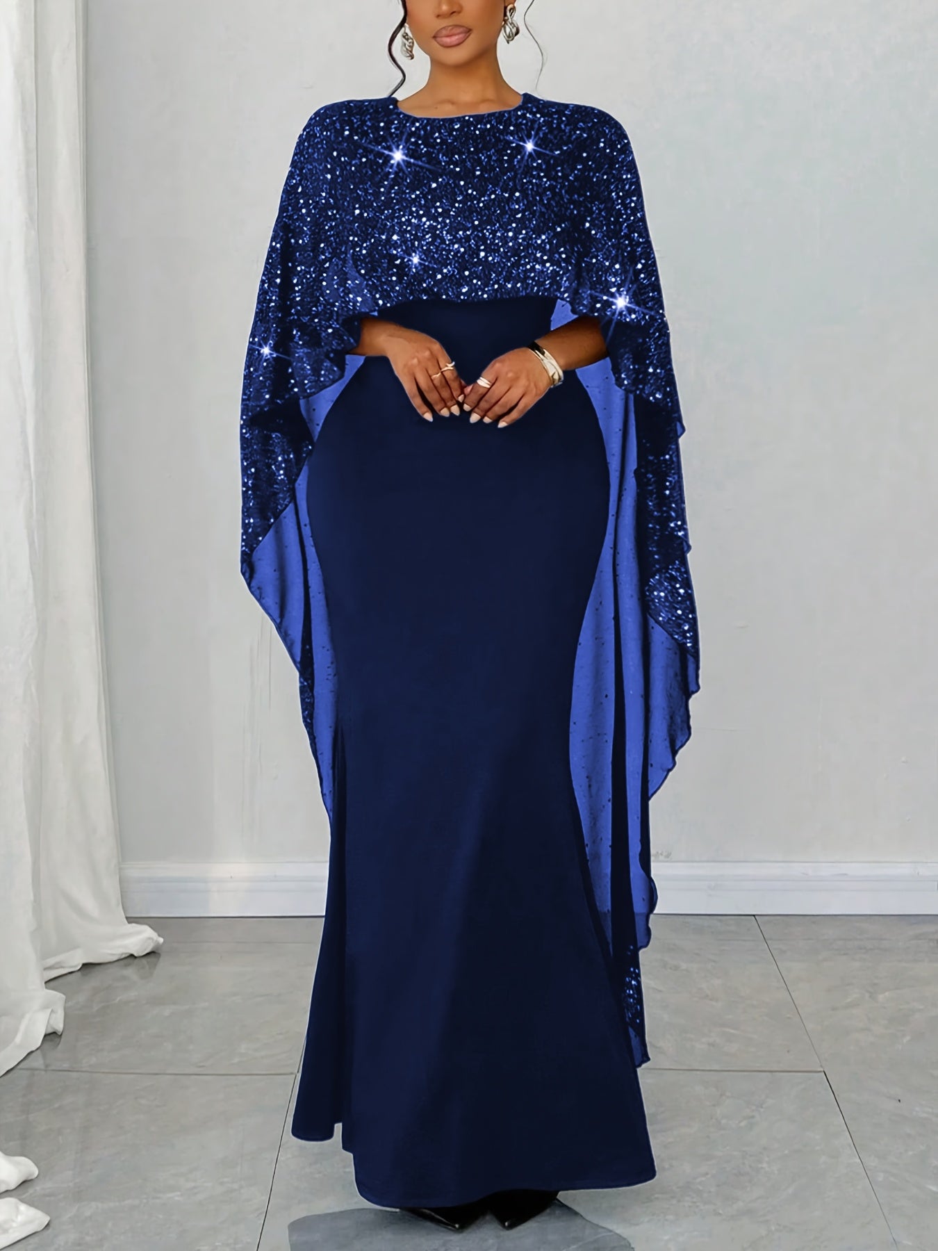 ECLYSSA – Robe gala bleu nuit XXL