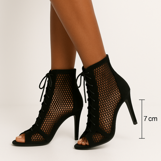 Élégance Tissée- chaussure de heels semelle rubber
