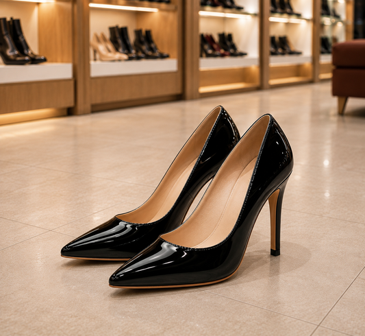 Ninia Noir- Escarpin à talon personnalisable