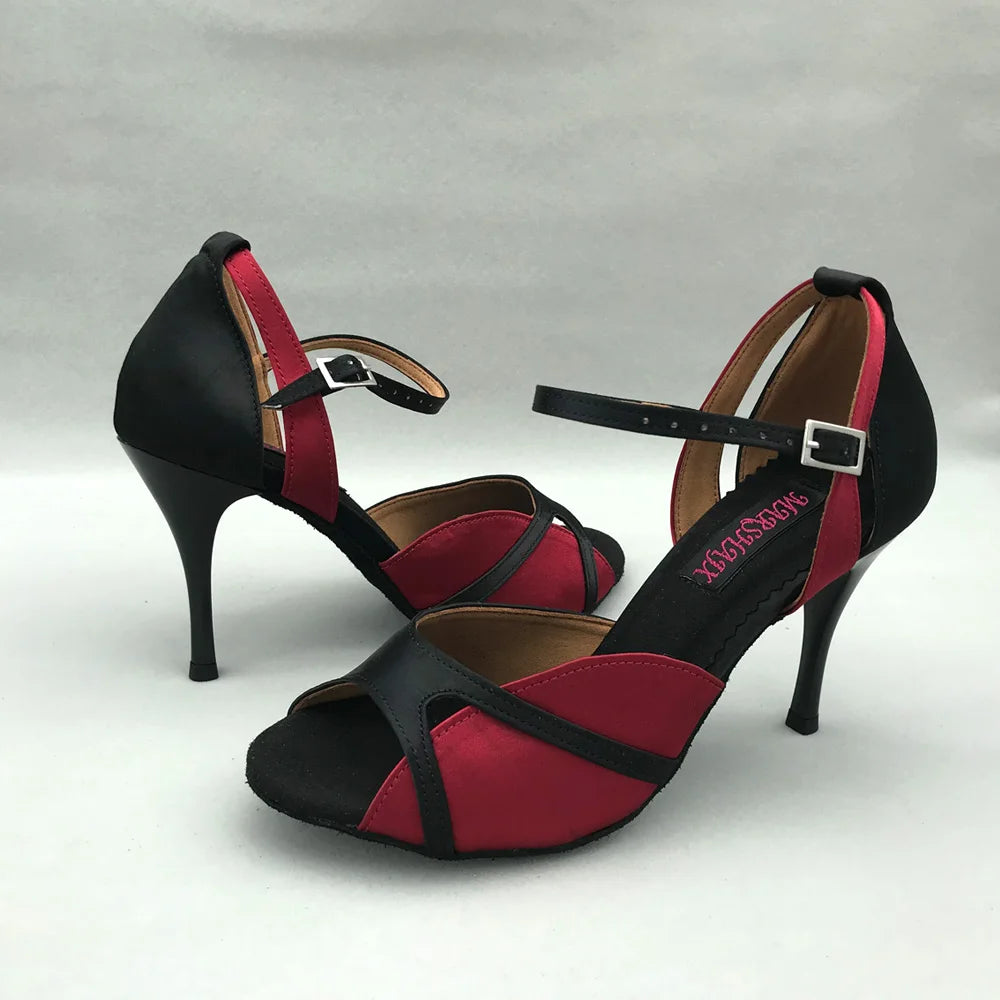 Marisol - Chaussures de danse latine satin talon 9 cm