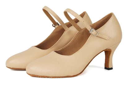 Tanglia - Chaussures de Danse Moderne En Cuir Femme Beige ou Noir