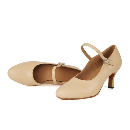 Tanglia - Chaussures de Danse Moderne En Cuir Femme Beige ou Noir