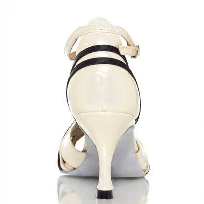 Rumbia beige - Sandales de danse latine semelle daim