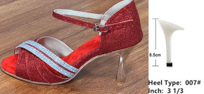 Redargenta - Chaussure danse latine rouge #New