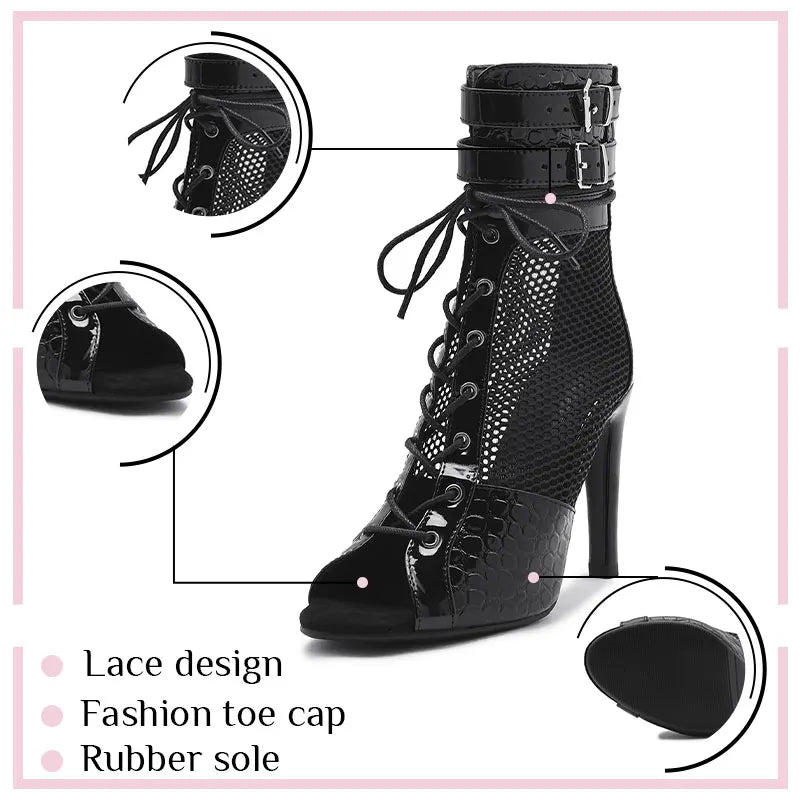 Salsa- Chaussure heel lacet Noir