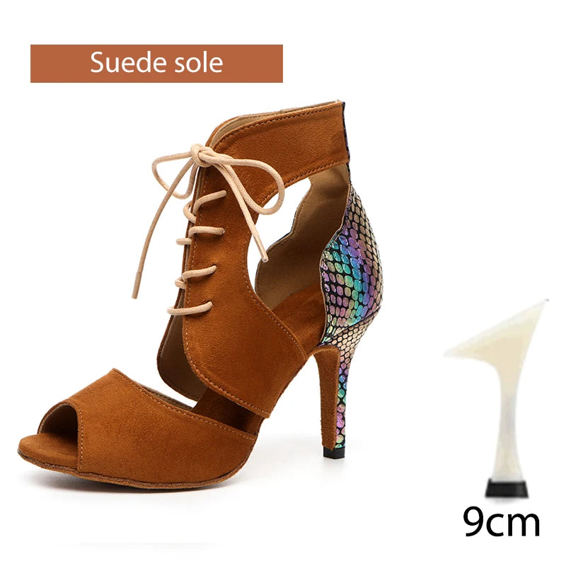 Elegancia - Chaussures De Danse Latine Femmes (uniquement Suede sol)