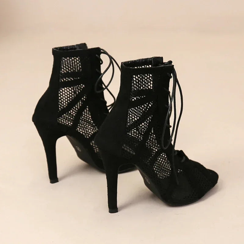 Élégance Tissée- chaussure de heels semelle rubber