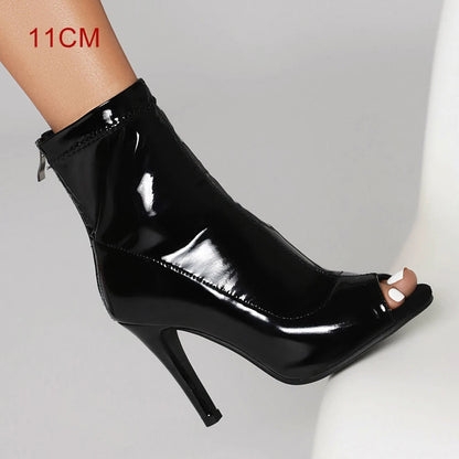 Boty- Botte sexy sémili cuir ou couleur