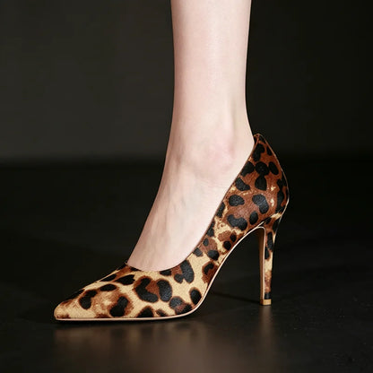 Jaguara - Escarpins de danse léopard cuir véritable