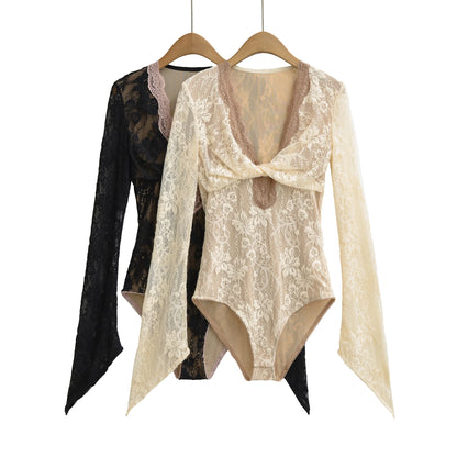 Newlia-Body transparent dentelle
