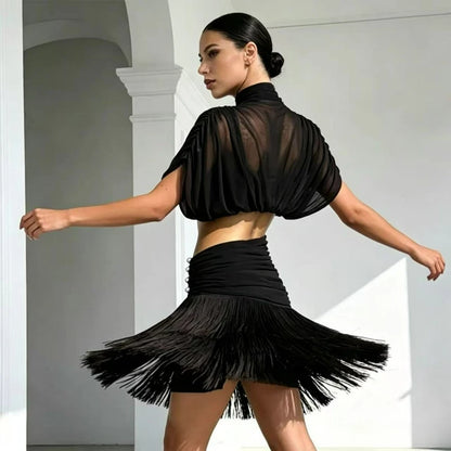 Ilioyn - Robe de danse noir ou bordeau