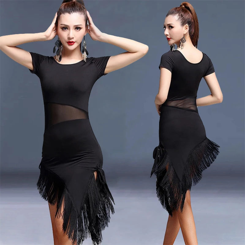 Aislor Robe Danse Salsa Latine Une Épaule Femme - Robe Cocktail Scintillante Performances Scène