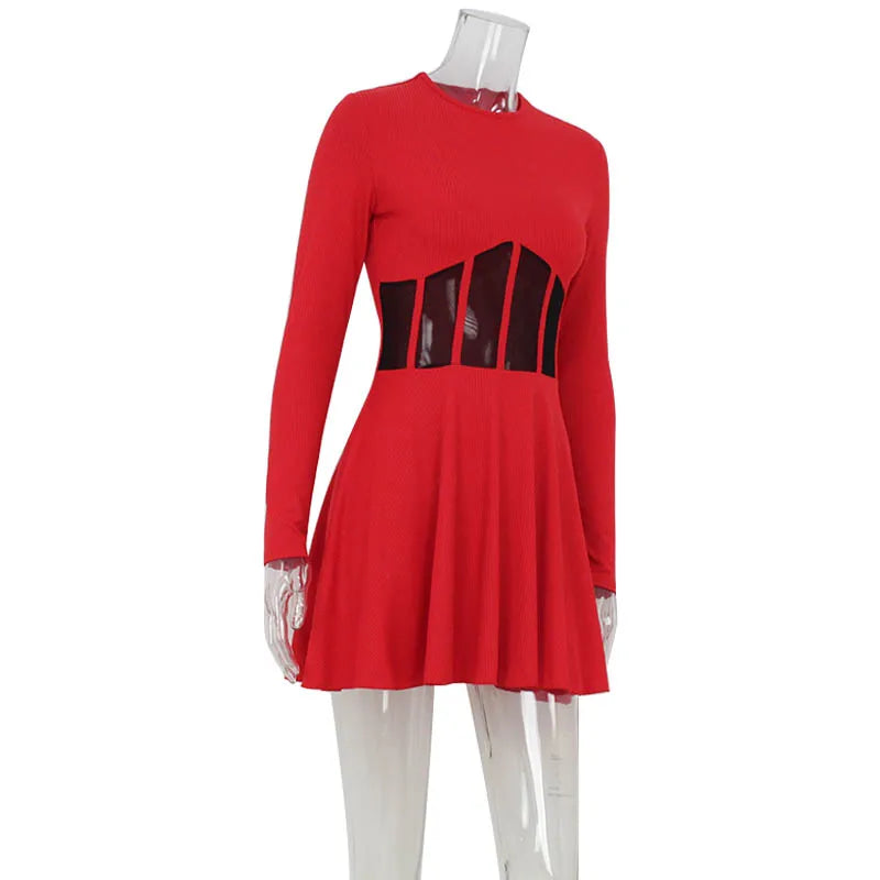Ahagaga - Mini robes a-ligne tricoté transparent