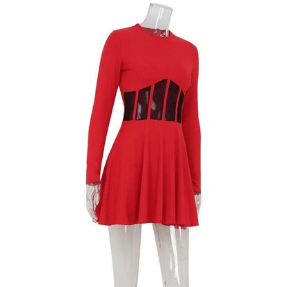 Ahagaga - Mini robes a-ligne tricoté transparent