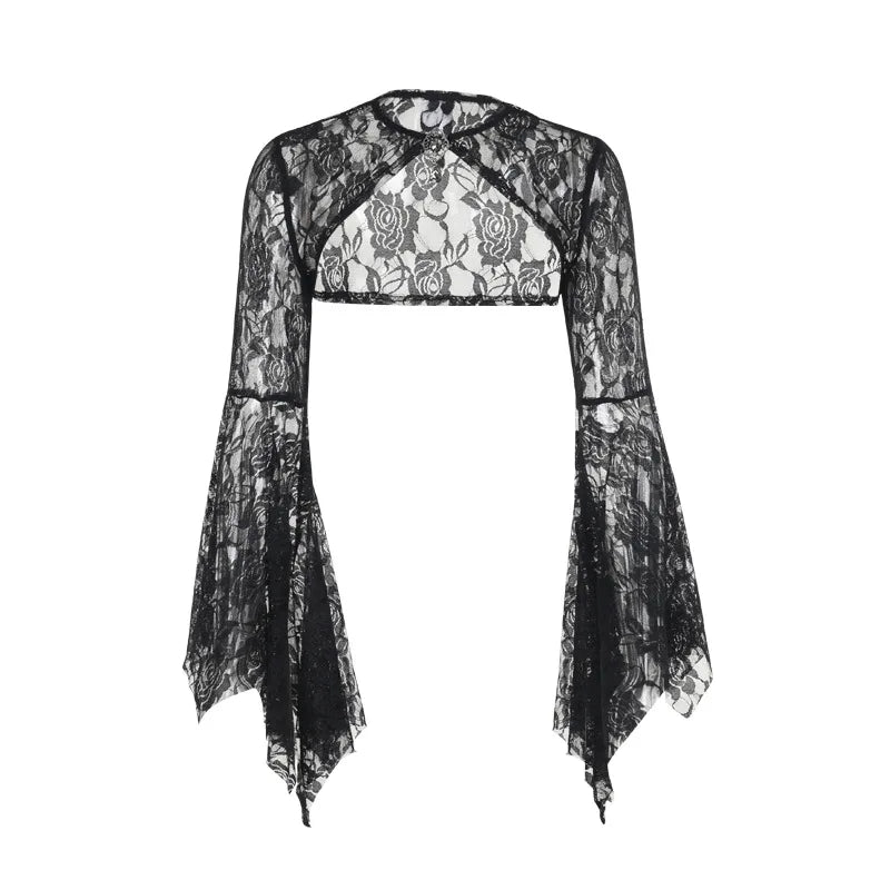 Dranea - Vêtement noir dentelle