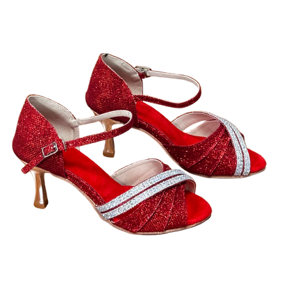 Redargenta - Chaussure danse latine rouge #New