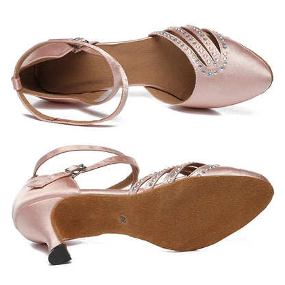 Lasalsa- Chaussure fermée danse latine rose poudré #New