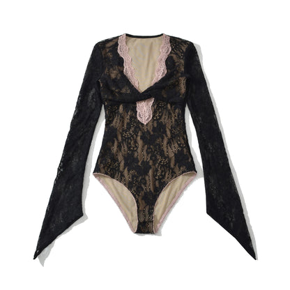 Newlia-Body transparent dentelle