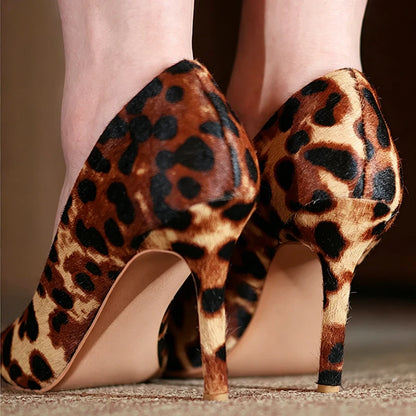 Jaguara - Escarpins de danse léopard cuir véritable