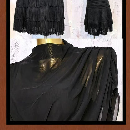 Ilioyn - Robe de danse noir ou bordeau