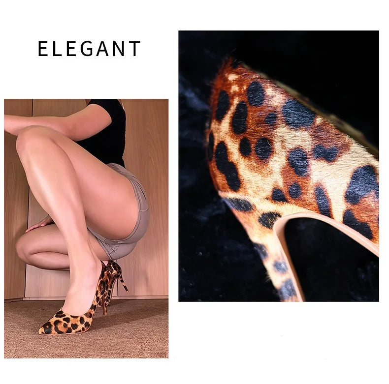 Jaguara - Escarpins de danse léopard cuir véritable