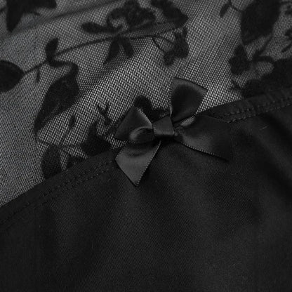 Faelven - Haut noir dentelle