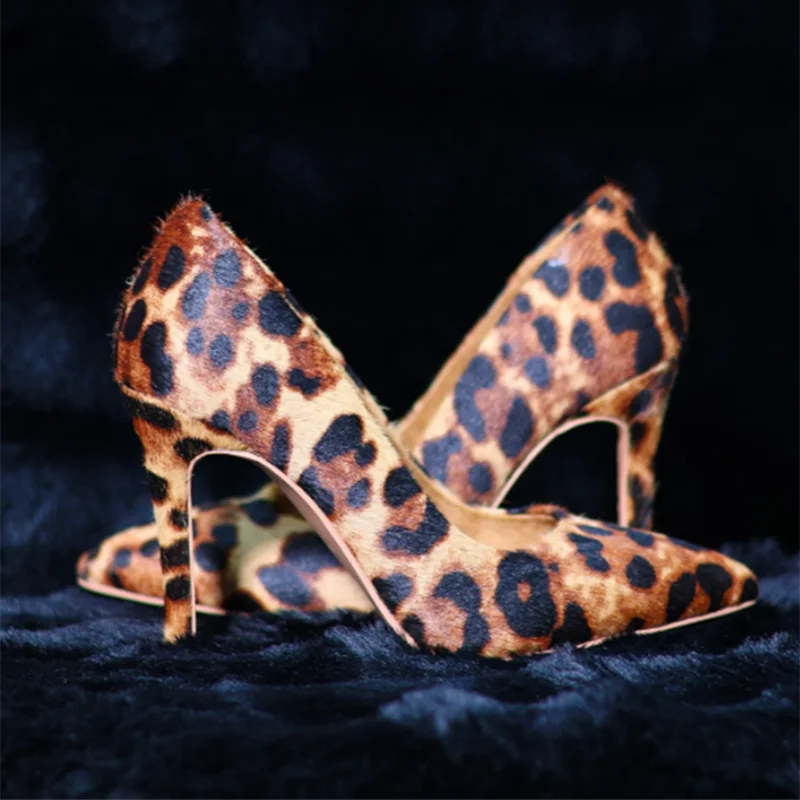 Jaguara - Escarpins de danse léopard cuir véritable