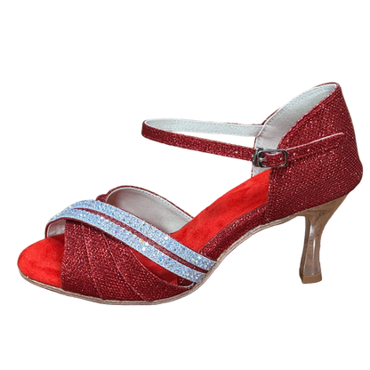 Redargenta - Chaussure danse latine rouge #New