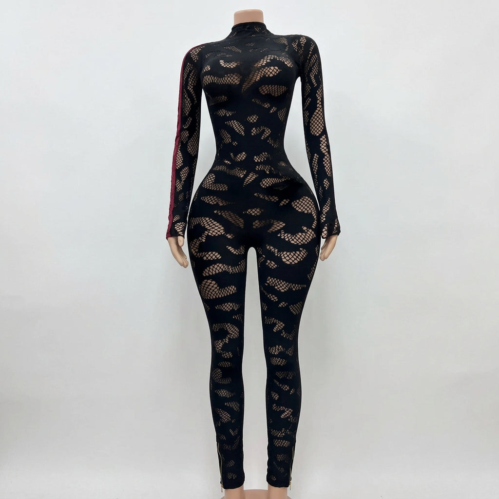 Hilty- Combinaisons sexy en maille transparente