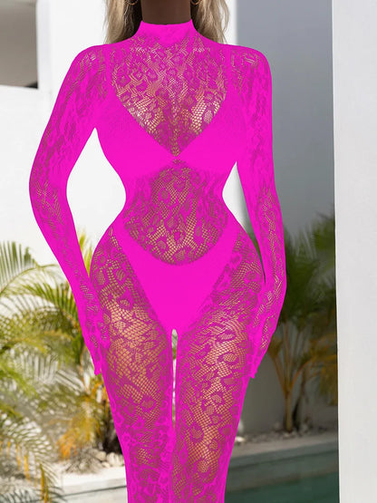 Mirelle - Body résille manches longues