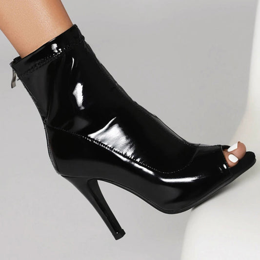 Boty- Botte sexy sémili cuir ou couleur