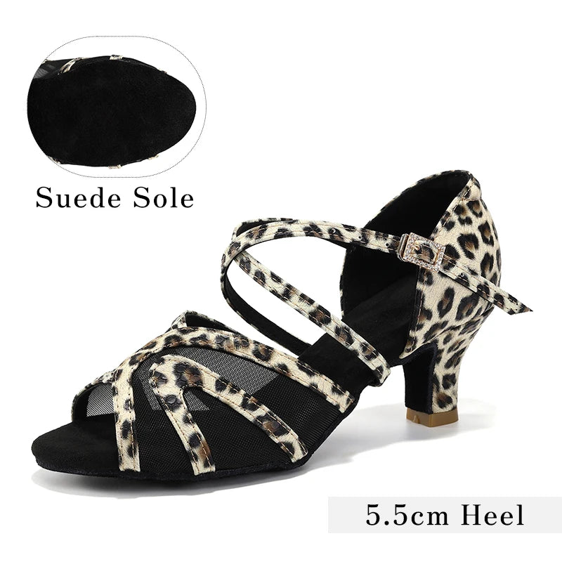 Xaviera - Chaussures de danse latine léopard