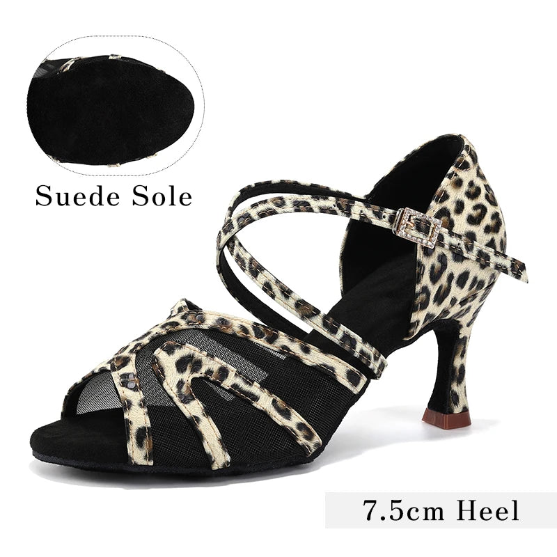 Xaviera - Chaussures de danse latine léopard