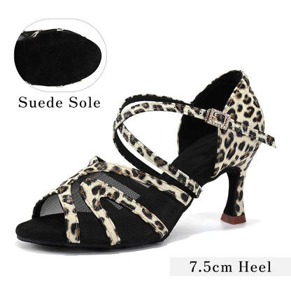 Xaviera - Chaussures de danse latine léopard