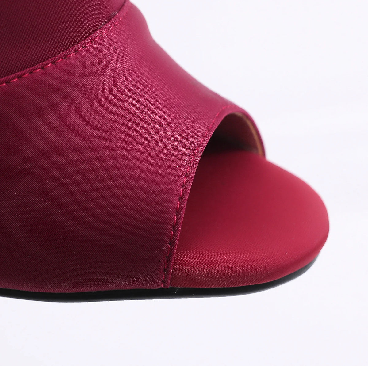 Carmina bordeaux - Bottines de danse bout ouvert talon aiguille
