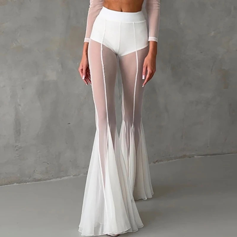 NewPatcha - Pantalon évasé plissé en Patchwork