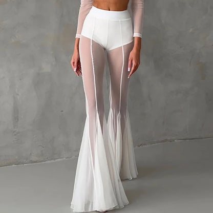 NewPatcha - Pantalon évasé plissé en Patchwork
