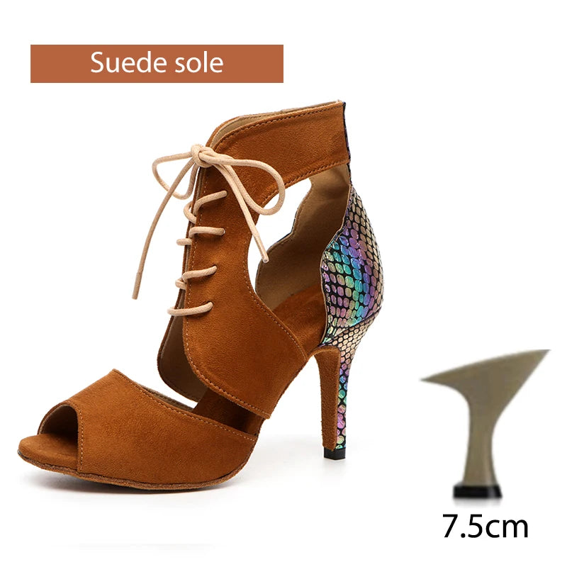 Elegancia - Chaussures De Danse Latine Femmes (uniquement Suede sol)